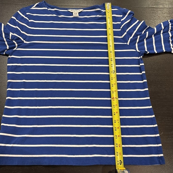 TOMMY BAHAMA soft cotton/modal tencell boatneck t-shirt with flare sleeves sizeM - Picture 5 of 8